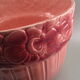 Art deco pink earthenware pot cover