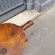 Tabouret tripode ancien  en chêne massif art populaire 
