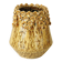 Amber Honey Ceramic Cache-Pot with Sculpted Floral Decor - Bohemian Style