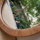 Rattan mirror 32cm