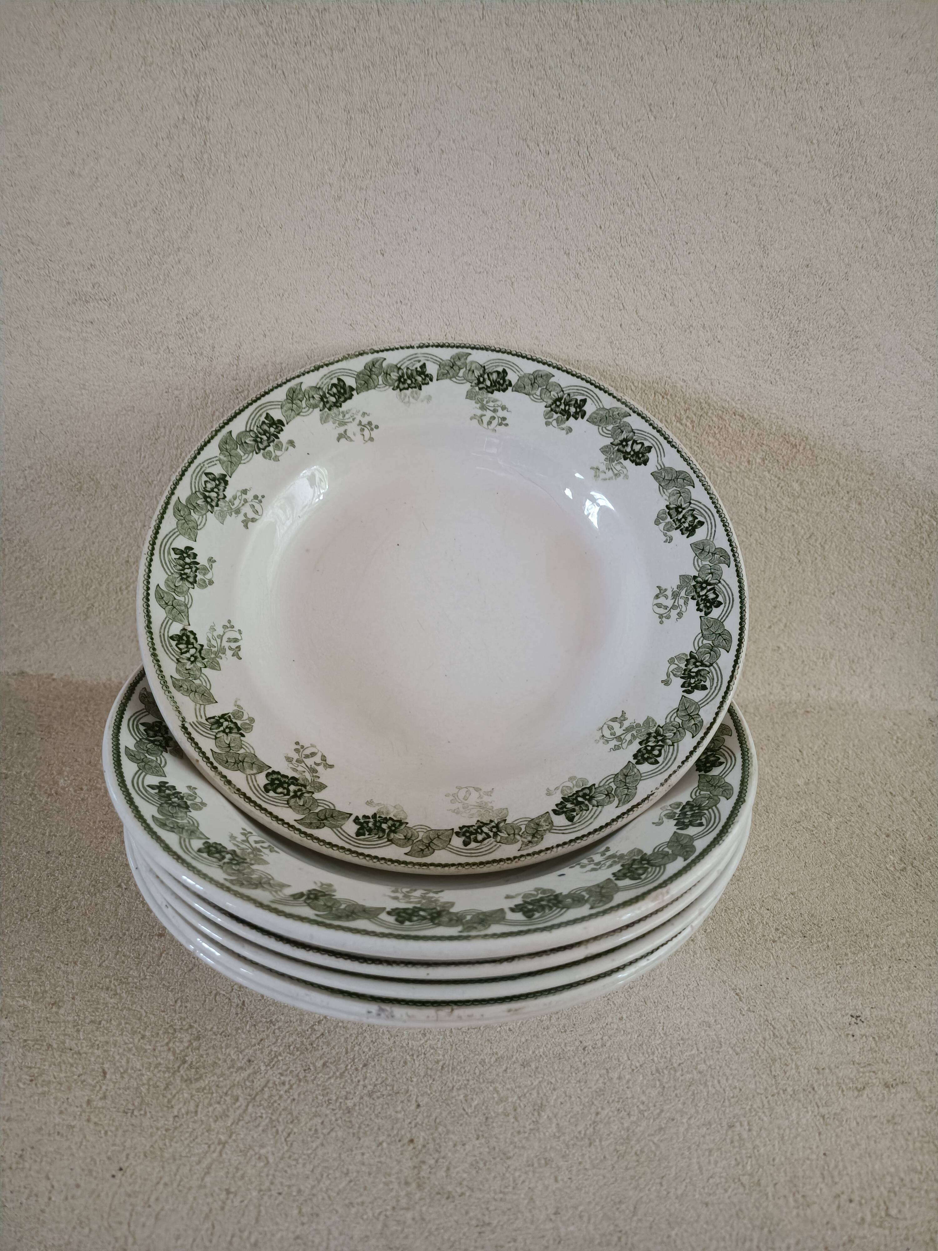 2 hollow plates in iron earth Moulin des Loups and Hamage