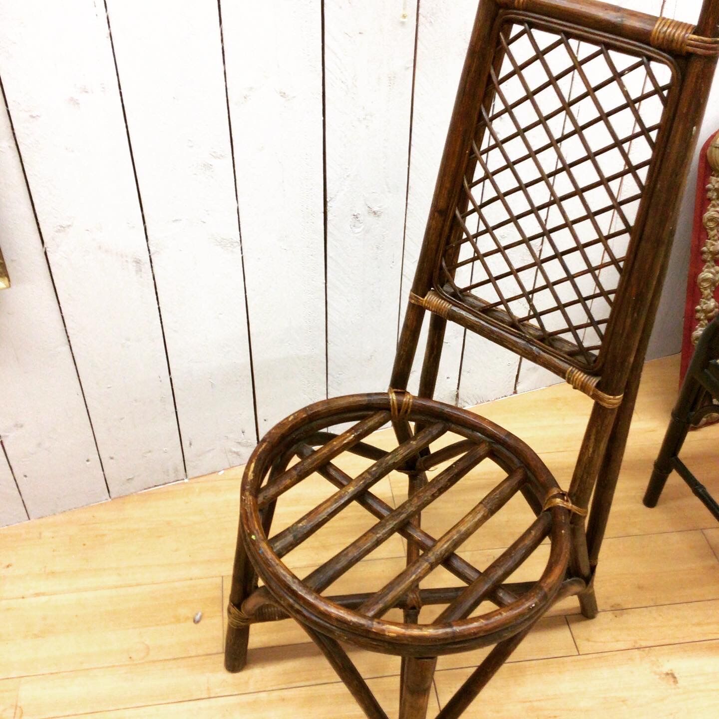 Set of four rattan chairs