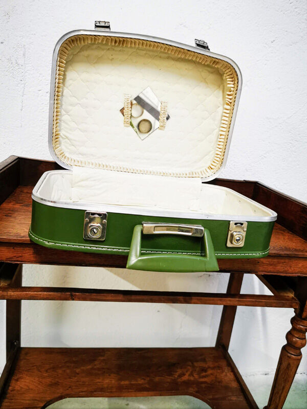 Green air hostess suitcase