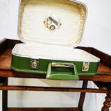 Green air hostess suitcase