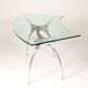 Bernard Dequet glass and aluminium desk for Protis, 1980s
