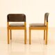 Set of 6 wooden and leather chairs by Piarotto Italy 80's