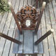 Pair of Alsatian chairs from the late 18th century with carved backs.