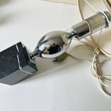 Vintage 70s metal and marble lamp