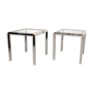 Tables latérales ou canapés chromées