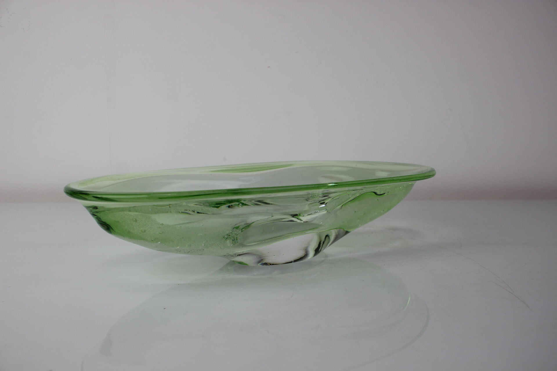 Mid-Century Art Glass Bowl by Zelezno Borske Sklo, 1960's