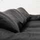 Black leather Cassina Maralunga sofa, 1970s