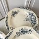 Set of 5 hollow plates Terre de Fer Salins model "Rocaille"
