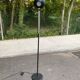 Italian vintage black & brass floor lamp — Articulated with Relco dimmer 19