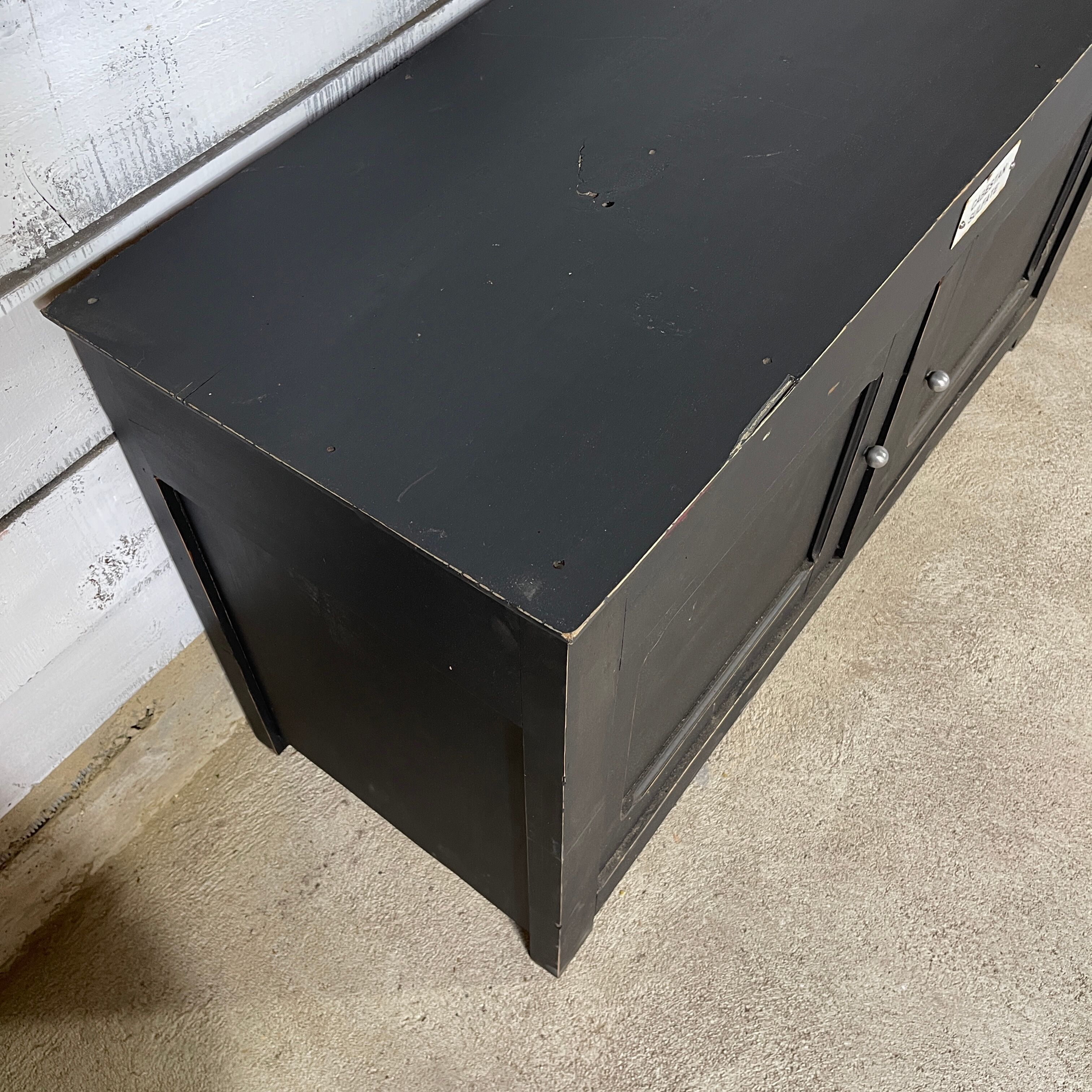 Black patina low sideboard