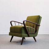 Vintage Lounger Chair in Grass Green, 1950s