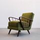 Vintage Lounger Chair in Grass Green, 1950s