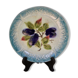 Round dish Iron Earth plum décor