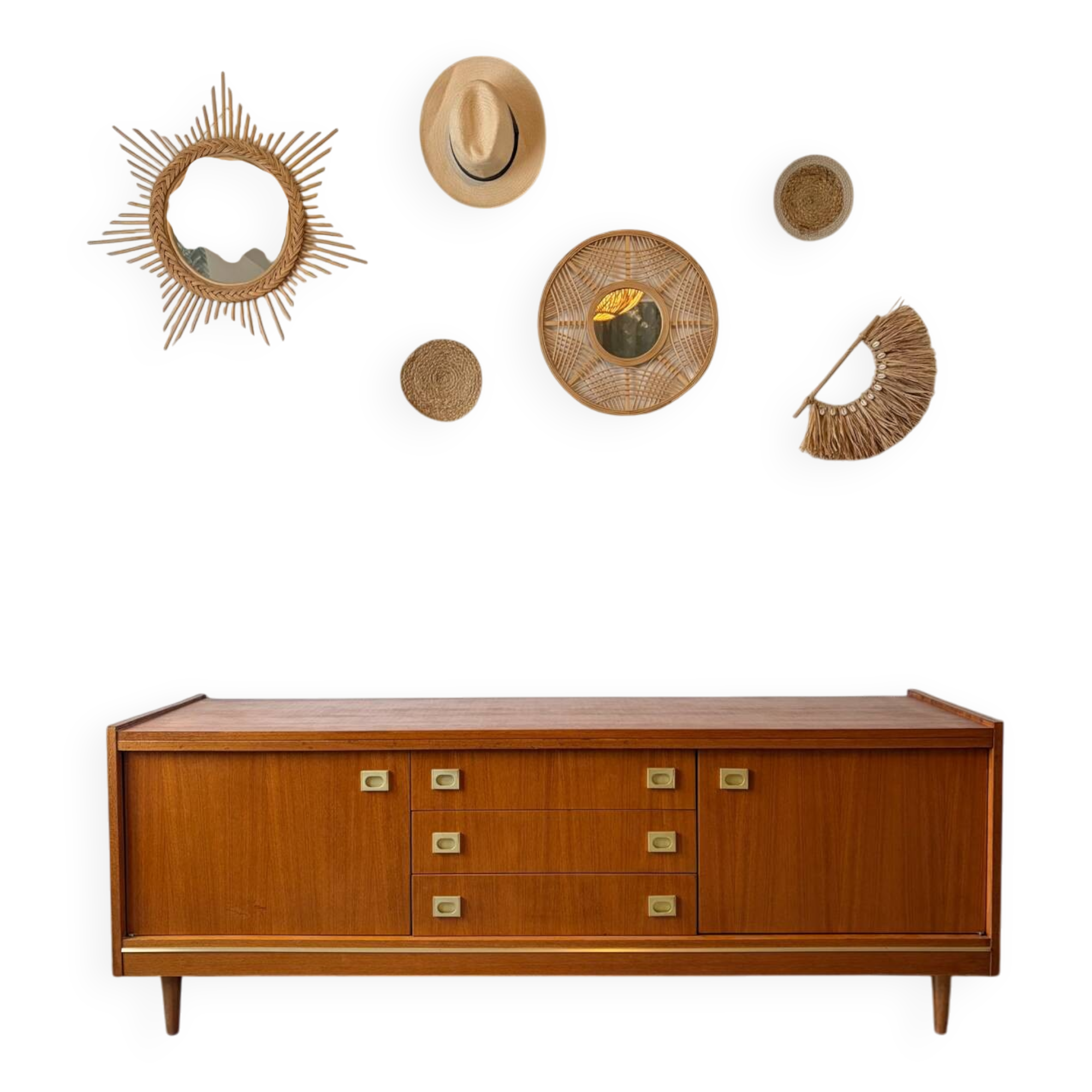 Vintage teak enfilade from the 1960s.