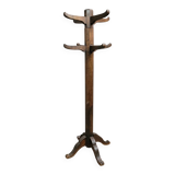 French design parrot coat rack in solid wood from the 1950s.