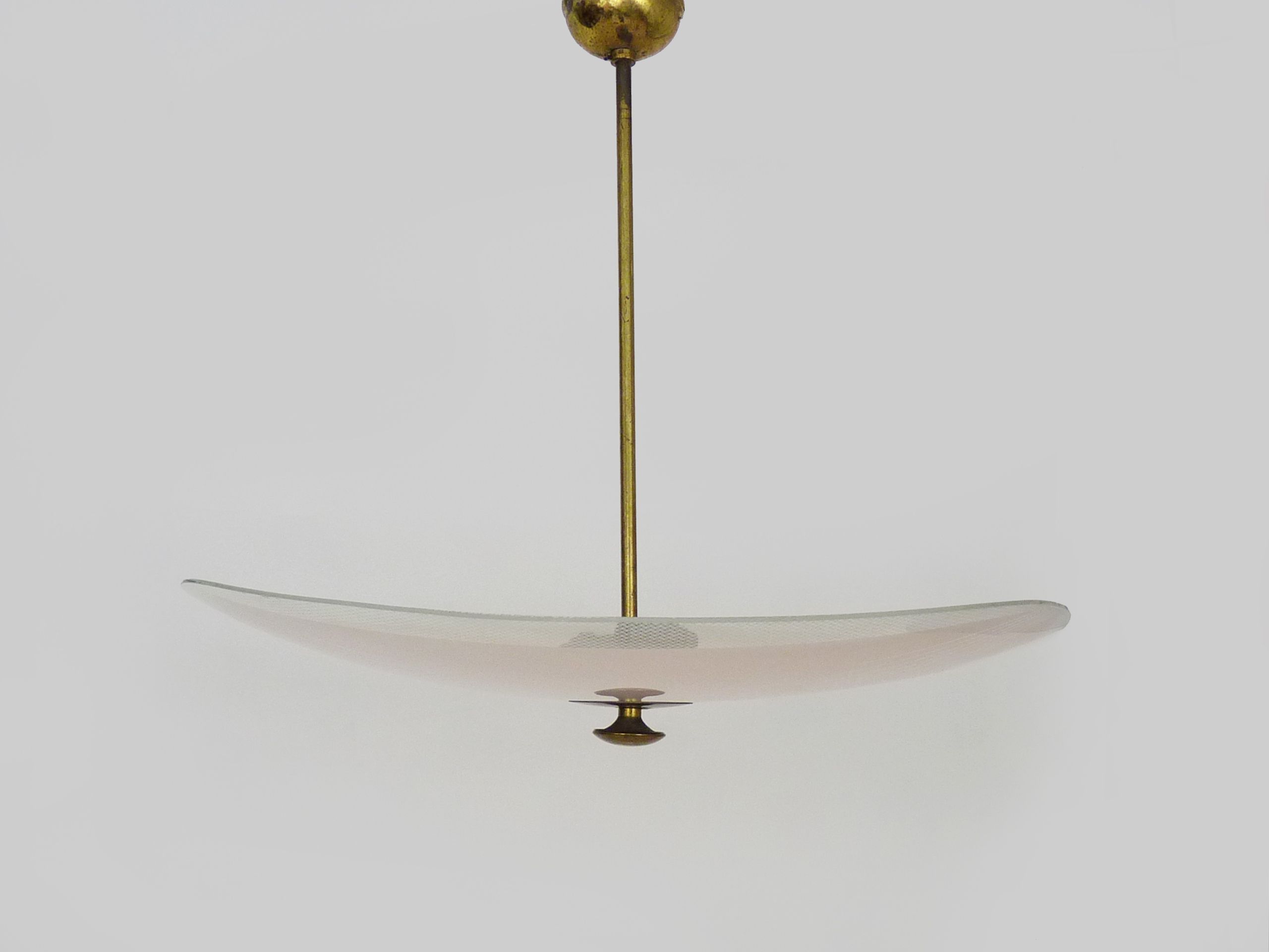 chandelier pale pink painter's palette, modernist suspension year 50