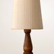 Lampe XL en bois avec abat-jour en lin