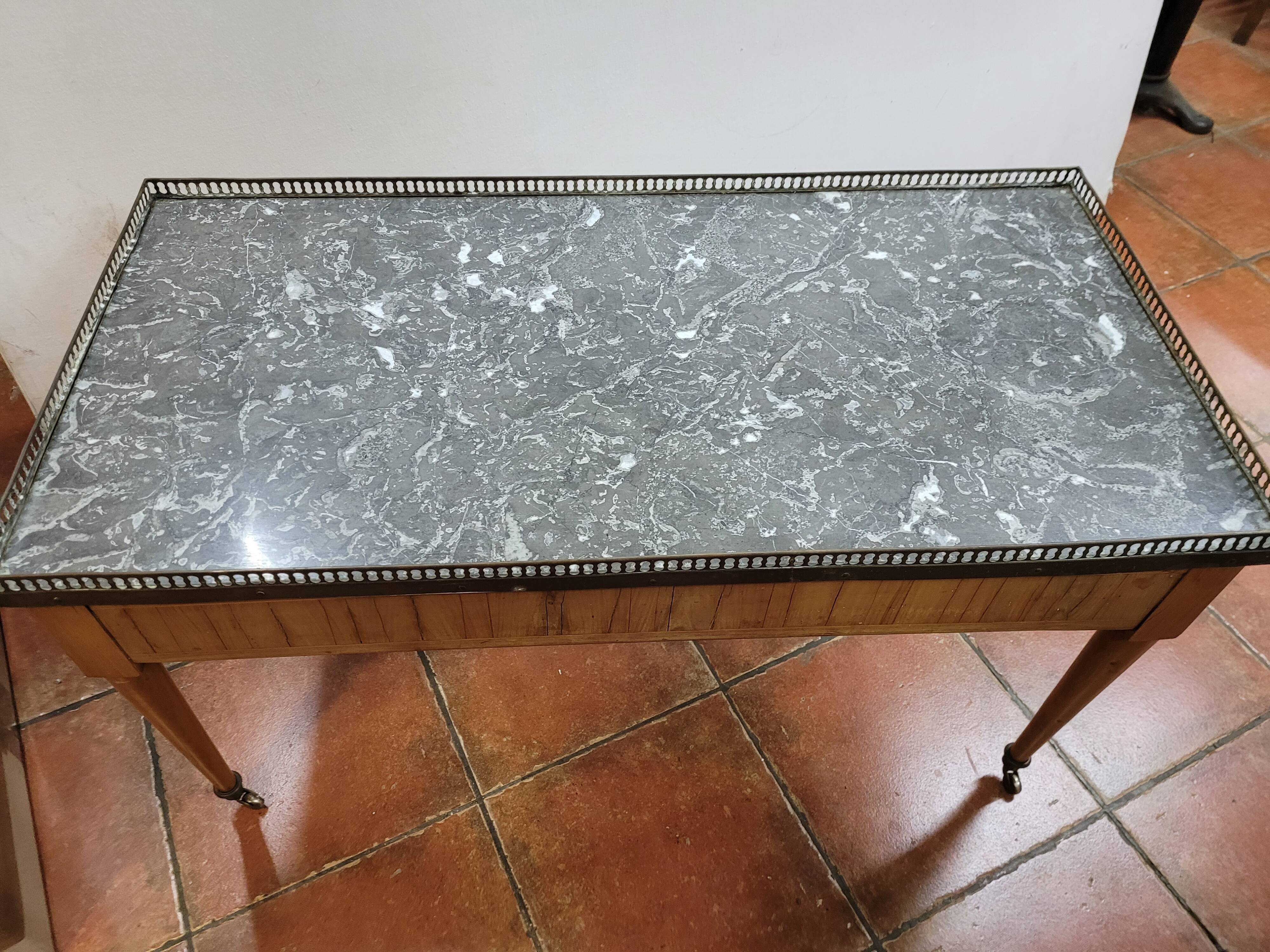 Louis XVI style cherry wood coffee table