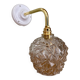 Vintage moulded glass elbow wall light