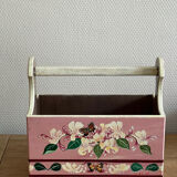 Hand-painted wooden basket – vintage charm and folk authenticity