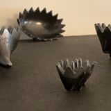 Ashtray 6 hedgehogs in bronze 1950