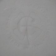 6 vintage Italian Quadrifoglio dessert plates with forget-me-not decoration.
