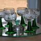 6 verres gravés Roemer sur pied torsadé