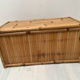 Coffre en bambou années 60-70