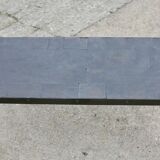 Brutalist coffee table, slate top and steel base, France, 1960s