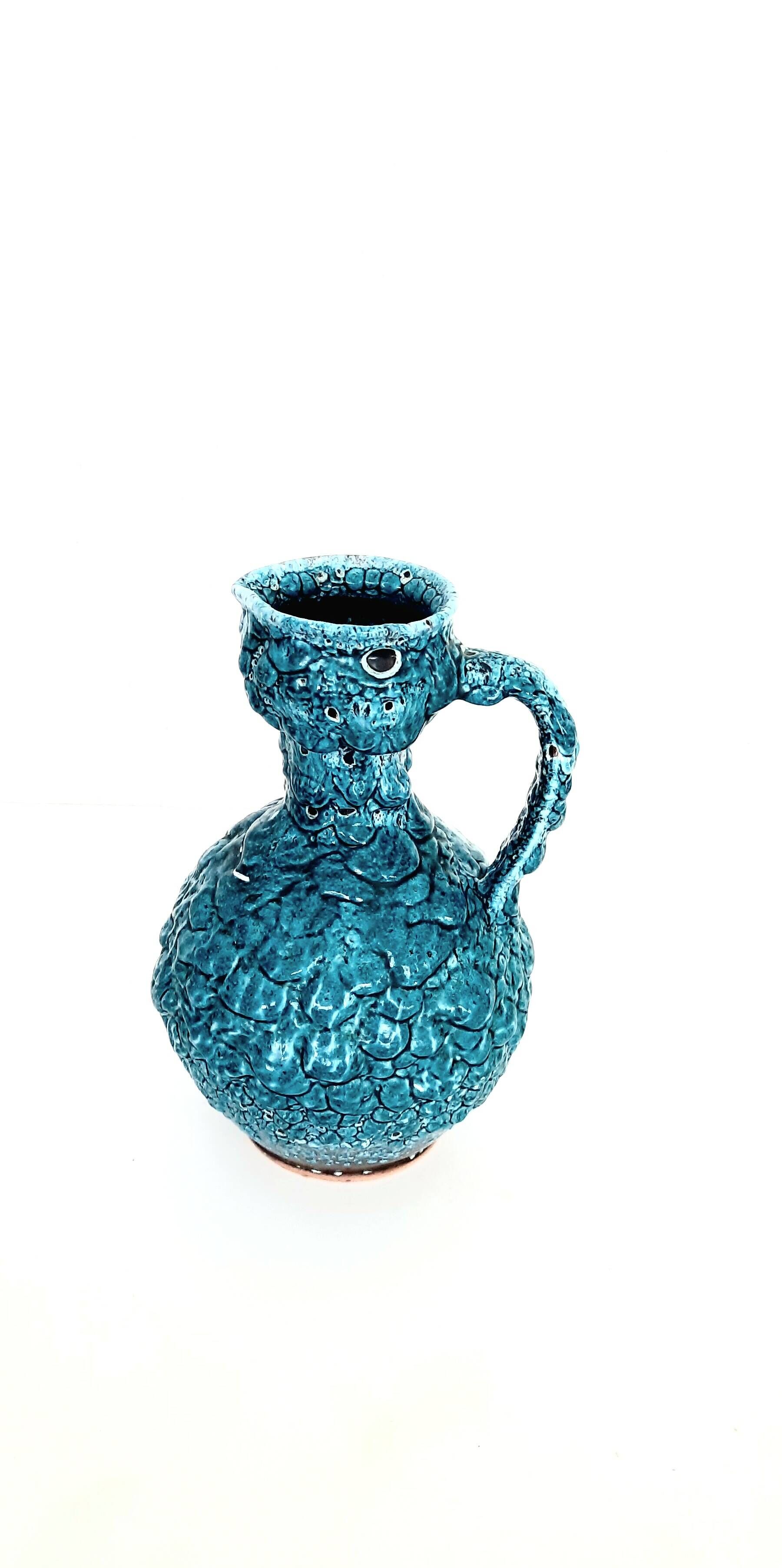 Ceramic vase with glacier glaze, 1950s-60s