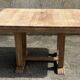 Table à manger, années 30 / 40, Art Déco, à allonges, bois massif, extensible, pieds lyre, pattes de