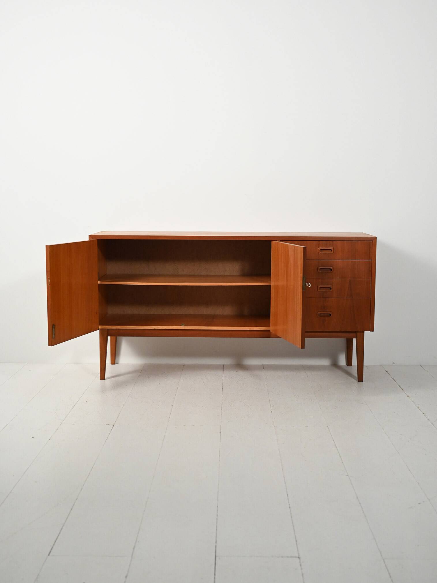 Early-1960s Scandinavian teak sideboard with drawers