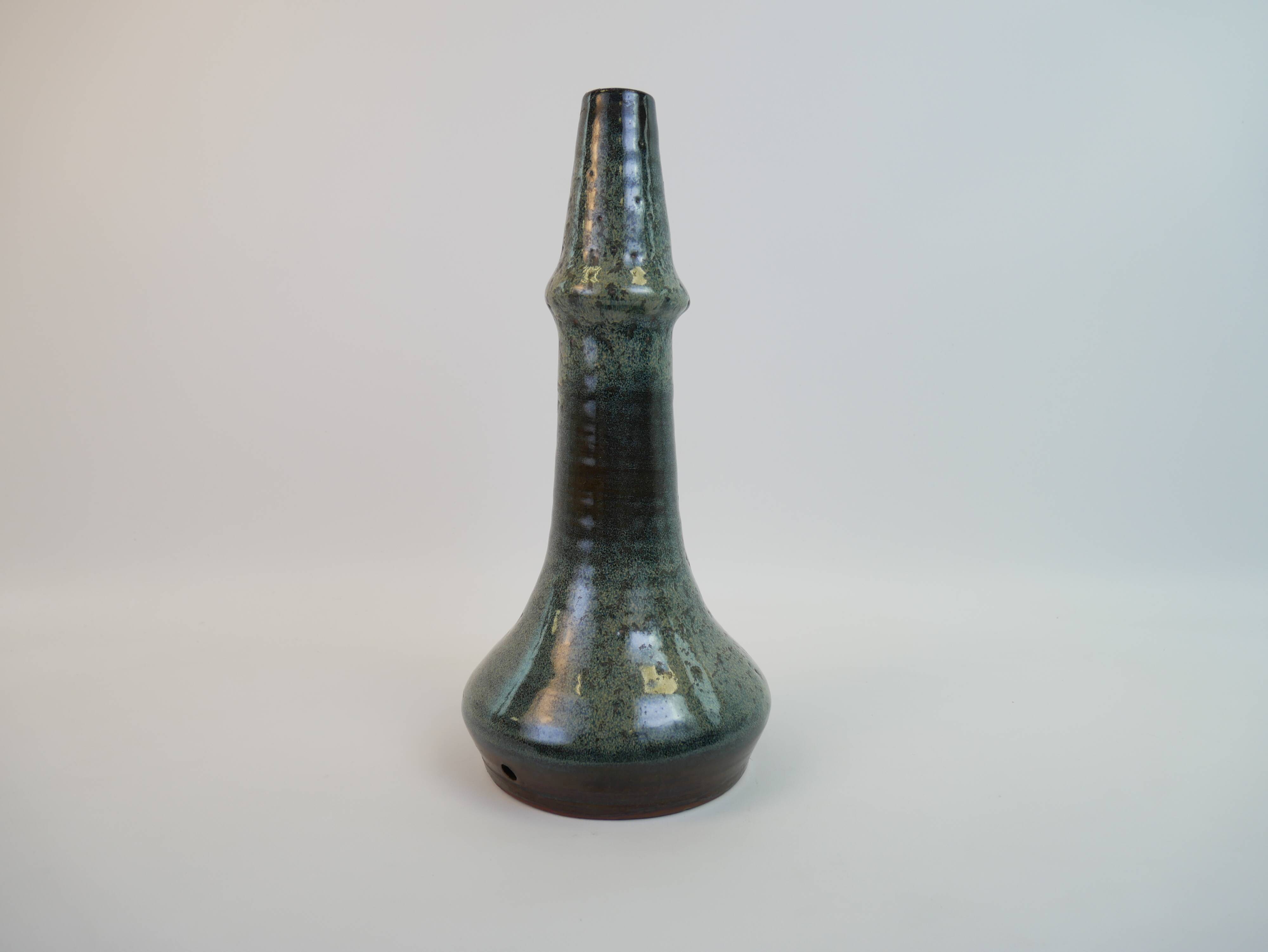Large sea green ceramic lamp base
