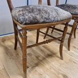 Lot of retro wooden chairs