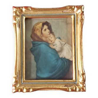 Gilded frame painting, Madonna by Roberto Ferruzzi
