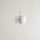 Vintage Danish Mid Century Louis Weisdorf White "Multi Lite" Pendant, 1960s