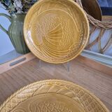 Gien earthenware fish service, 6 plates