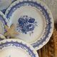 Set of 5 flat ironstone plates stamped Laveno