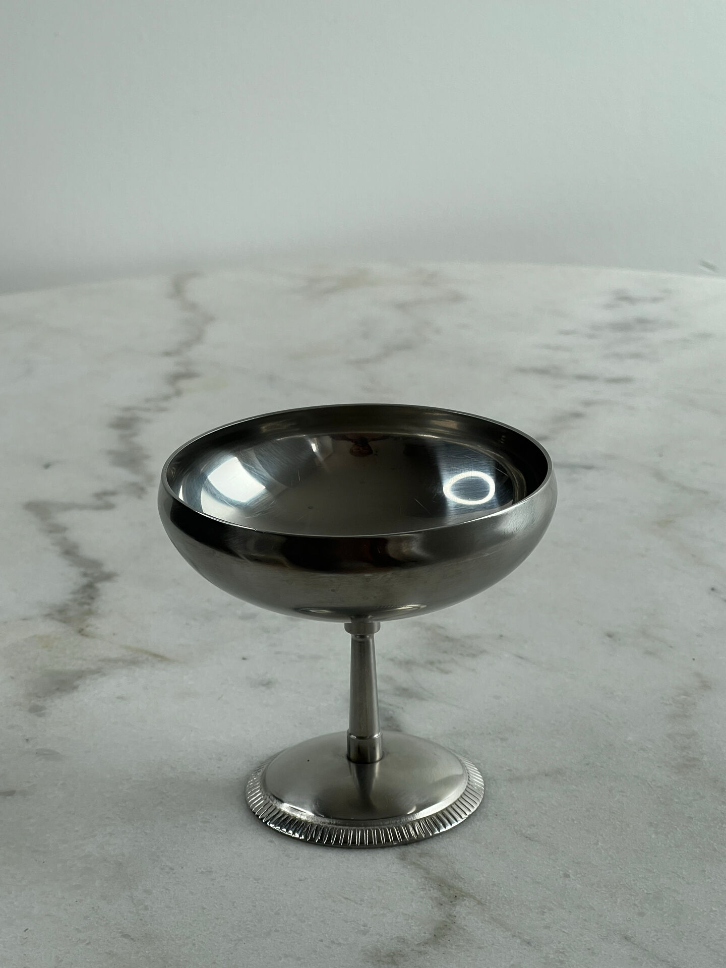 Lot de 6 coupes à champagne en inox Letang Rémy