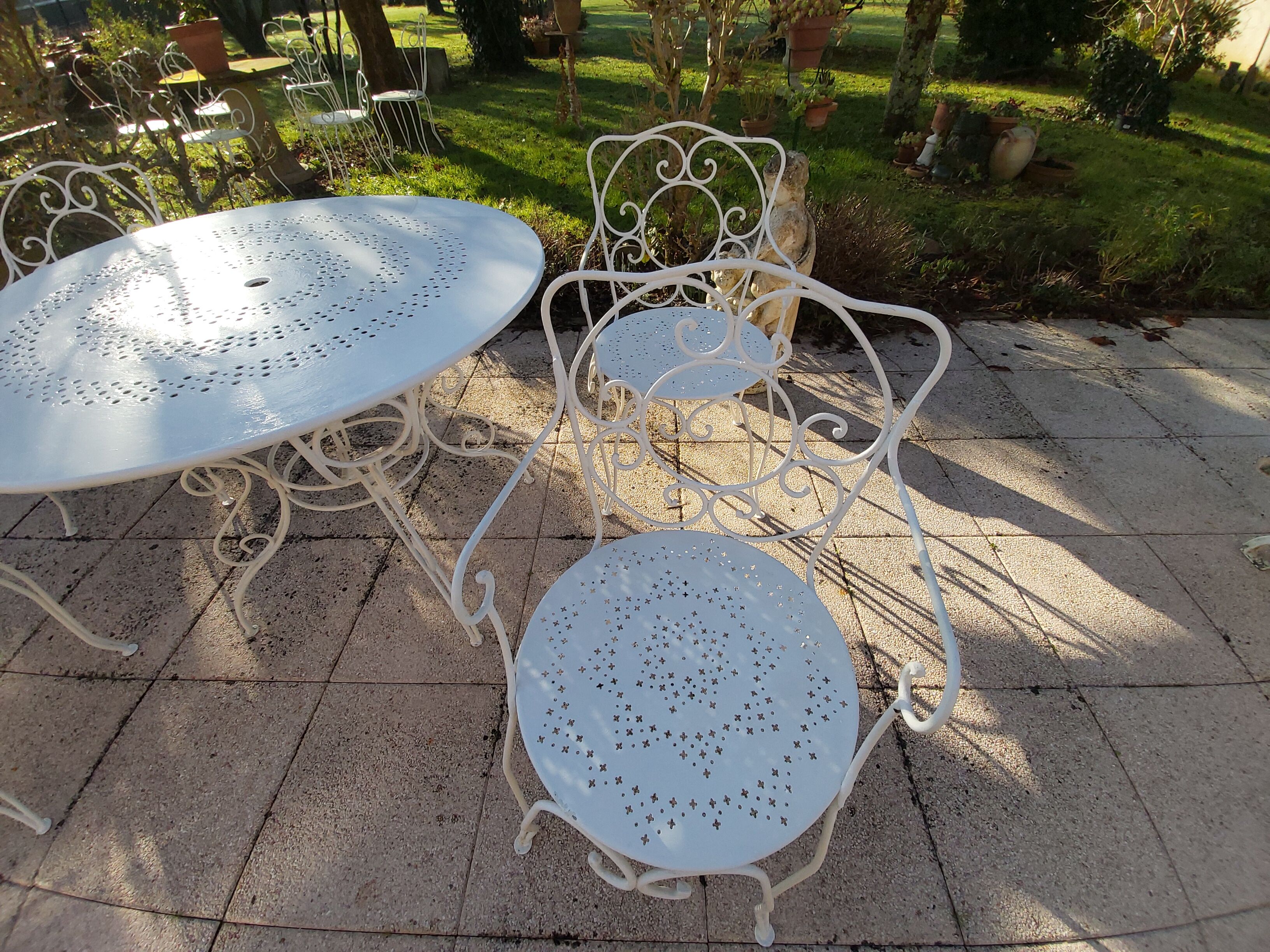 Salon de jardin fer forgé