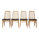 Set of 4 Vintage German Dining Chairs – 1960s/1970s Mid Century Beechwood C