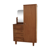 Asymmetric wooden cabinet