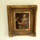 Painting by Fritz Wagner (1896-1939) - oil on wood - signed - wine tasting