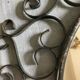Large vintage black metal mirror Chaty Vallauris