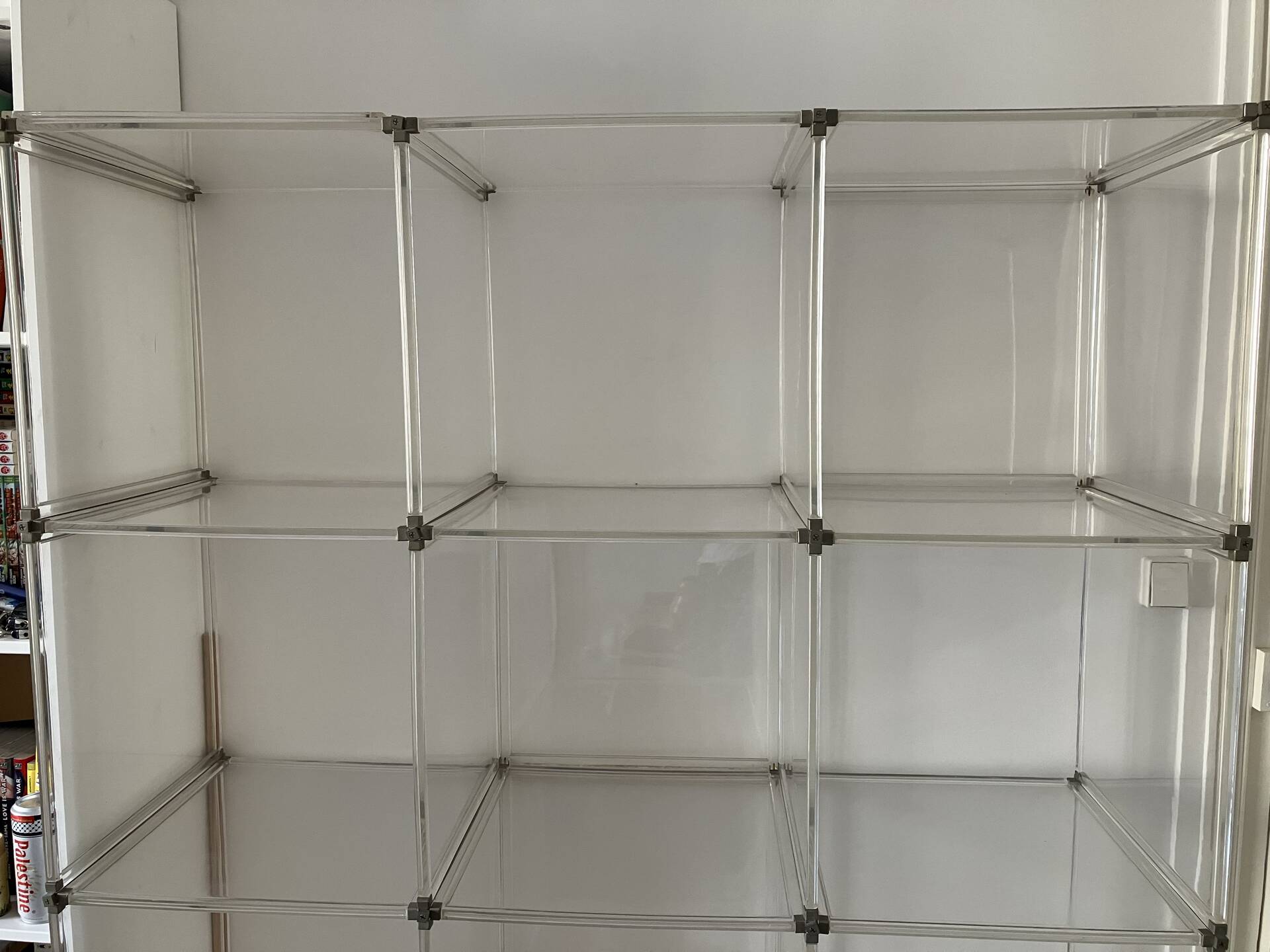 Étagère, bibliothèque en Plexiglas vintage
