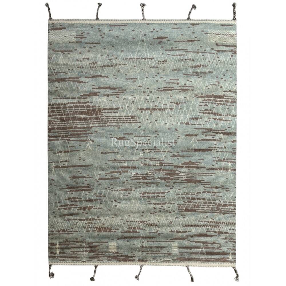Modern Moroccan Berber Rug. 100% Wool. Custom Options Available